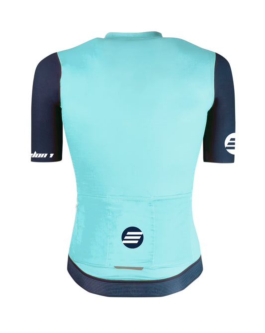 Binary SS Jersey - Light Blue/Navy - Echelon 1 | Cycling Apparel